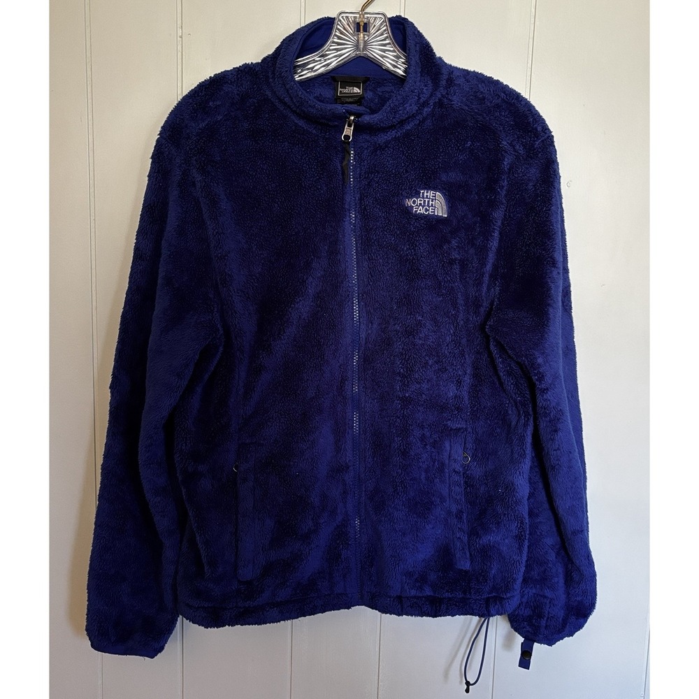 The North Face Osito Fleece Jacket Women's L Blue Full Zip Plush High Pile